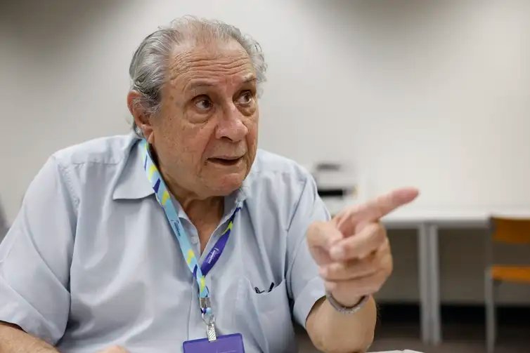 São José dos Campos (SP) 02/12/2024 - Entrevista com o professor Sylvio Goulart Rosa Júnior, diretor técnico da Fundação Parque Tecnológico de São Carlos (ParqTec), na Conferência Anprotec 2024.  Foto: Fernando Frazão/Agência Brasil