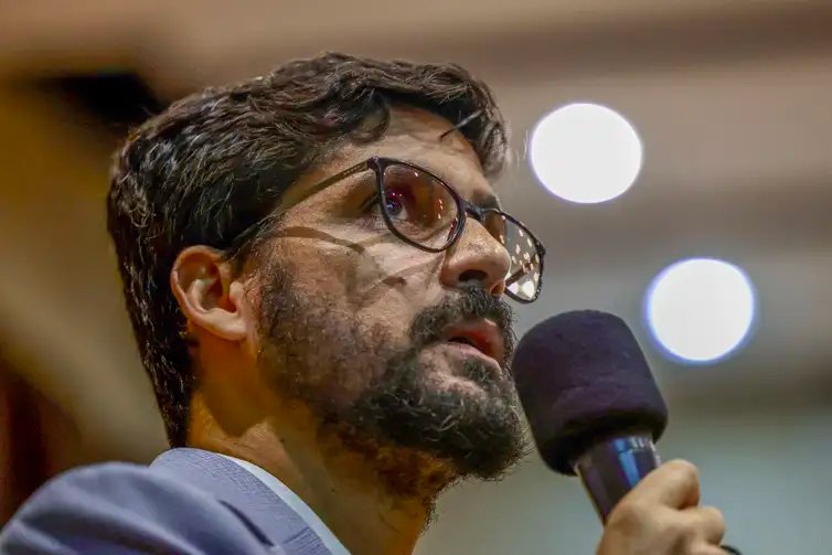 Fabio Rodrigues-Pozzebom/ Agên Brasília, 02/12/2024 O presidente da EBC, Jean Lima, acompanhado de toda a diretoria da empresa, faz a abertura do II Encontro da Rede Nacional de Comunicação Pública.
Foto: Fabio Rodrigues-Pozzebom/Agência Brasil