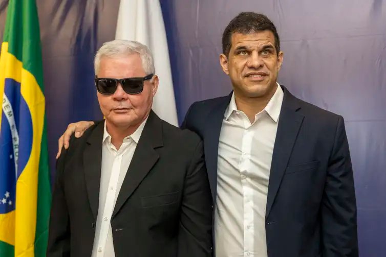 02.10.24 - O ATUAL PRESIDENTE MIZAEL CONRADO E O ELEITO JOSÉ ANTONIO FREIRE - Eleições para Presidência e Conselho Fiscal do CPB (Comitê Paralímpico Brasileiro) realizadas no CT Paralímpico, em São Paulo. Foto: Alessandra Cabral/CPB