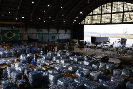 São Paulo (SP), 24/05/2024 - Doações para o Rio Grande do Sul armazenadas no hangar da Base Aérea de São Paulo. Foto: Rovena Rosa/Agência Brasil