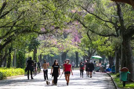 Rovena Rosa/Agência Brasil Lazer no Parque do Ibirapuera após a flexibilização do isolamento social durante a pandemia de covid-19.