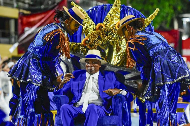 Brasília (DF) 25/02/2025 - Cantor Milton Nascimento na escola Portela.
Foto: Magaiver Fernandes/Divulgação.