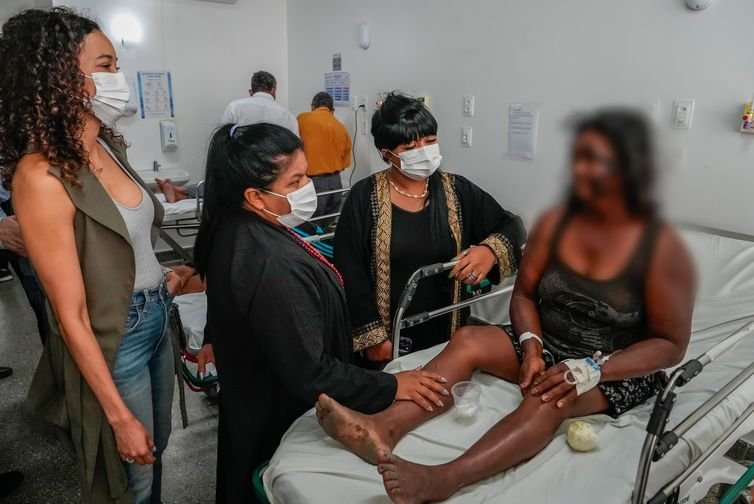 Leo Otero/ MPI Imagens da comitiva ministerial à Bahia, onde uma indígena do povo Pataxó Hã Hã Hãi foi assassinada e outras pessoas da Terra Indígena Caramuru-Catarina Paraguassu ficaram feridas por disparos de arma de fogo neste domingo (21).
Foto: Leo Otero/ MPI