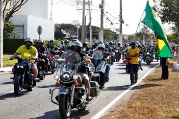 Bruno Peres/Agência Brasil Brasília (DF), 29/07/2025 - Moticiclistas participam de motociata em a presença do ex-presidente Jair Bolsonaro. Foto: Bruno Peres/Agência Brasil