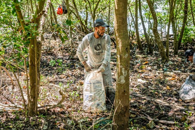 Rodrigo Campanário/Divulgação Rio de Janeiro (RJ), 29/07/2025 - Pescadores tiram 46 toneladas de lixo das baías de Guanabara e Sepetiba
Foto: Rodrigo Campanário/Divulgação