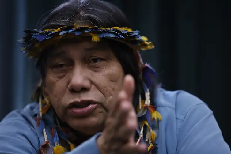 Rio de Janeiro (RJ), 13/08/2025 – Entrevista com o escritore e ativista indígena Daniel Munduruku, que participa do Clube de Leitura do CCBB. Foto: Fernando Frazão/Agência Brasil