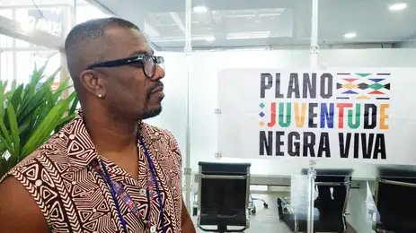 Brasília (DF), 16/09/2025 – Petrúcio Cruz, delegado na 5ª Conferência Nacional de Promoção da Igualdade Racial (Conapir) de 2025 (músico, arte-educador e servidor público no município de Caruaru, em Pernambuco)
Foto: Daniella Almeida/Agência Brasil