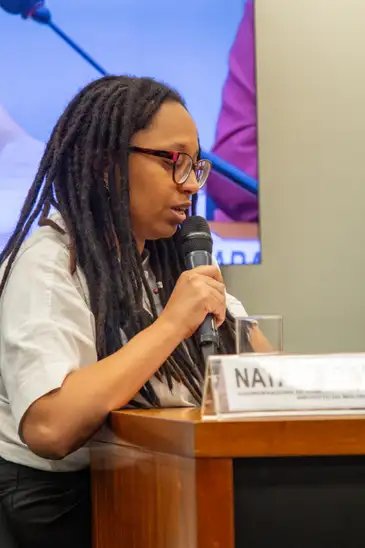 Brasília (DF), 03/09/2025 - Pesquisadora Natália Carneiro. Políticas afirmativas para o audiovisual negro. Foto: Samyz Cruls/Divulgação