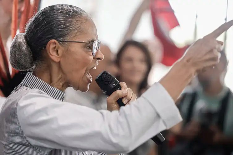 Belém (PA), 16/11/2025 - Ministra Marina Silva discursa durante encerramento da cúpula dos povos.
Foto: Tânia Rêgo/Agência Brasil
