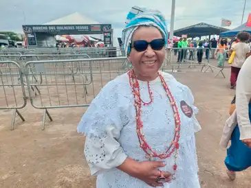 Brasília (DF), 25/11/2025 – Ednamar participa da marcha da mulheres negra na esplanada dos ministérios.
Foto: Daniella Almeida/Agência Brasil