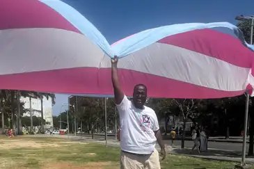 Felipe Martins/Divulgação Rio de Janeiro (RJ), 22/11/2025 - Marcha Trans & Travesti do Rio. O coordenador-geral da Marcha, Gab Van. Foto: Felipe Martins/Divulgação