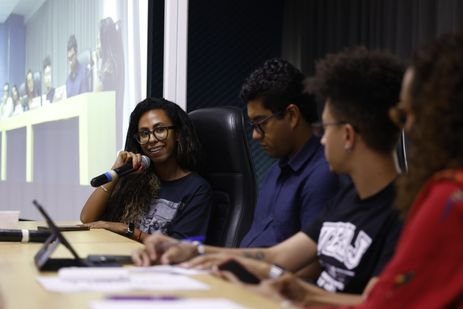 Rio de Janeiro (RJ), 27/11/2025 – A dentista Maiara Roque participa do 1º Encontro de Cotistas Egressos da Universidade do Estado do Rio de Janeiro (Uerj). Foto: Fernando Frazão/Agência Brasil