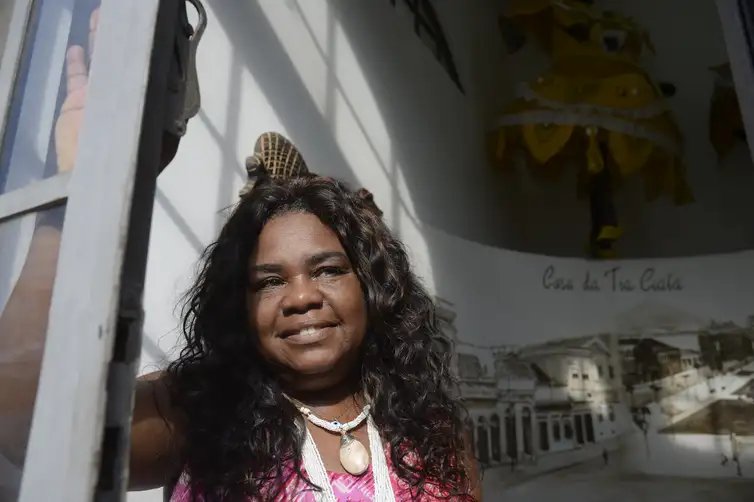 Rio de Janeiro (RJ) 11/01/2024 – Entevista com Gracy Mary Moreira, bisneta de Tia Ciata e sambista, presidente do espaço cultural Casa da Tia Ciata. Foto: Fernando Frazão/Agência Brasil