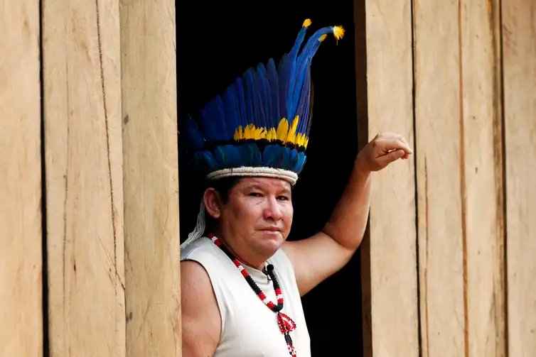 Bruno Peres/Agência Brasil Terra Indígena Apyterewa (PA), 11/12/2025 - Mamá Parakanã, cacique-geral da Terra Indígena Apyterewa. Foto: Bruno Peres/Agência Brasil