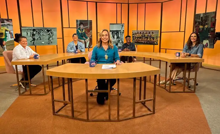 Rio de Janeiro (RJ), 26/06/2026 – Sem Censura, da TV Brasil, recebe pioneiras do futebol feminino a um ano da Copa do Mundo da modalidade no país.
Foto: Rodrigo Peixoto/TV Brasil