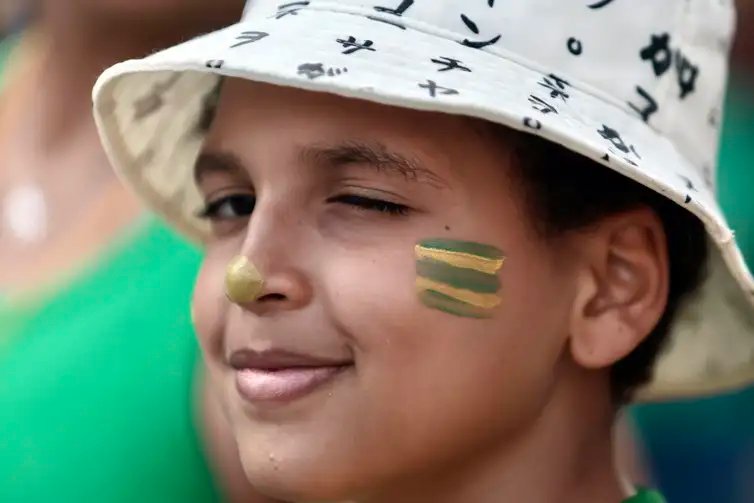 São Paulo (SP), 29/06/2026 - Torcedores assistem jogo na Fan Fest da Copa no Vale do Anhangabaú em São Paulo, para o jogo Brasil x Japão. Foto: Paulo Pinto/Agencia Brasil