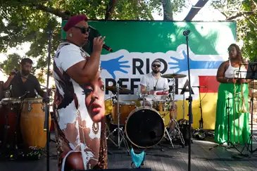 Rio de Janeiro (RJ), 20/06/2026 - Rio Refugia, celebra o Dia Mundial do Refugiado. Festival multicultural promovido pelo Sesc RJ, Abraço Cultural, PARES Cáritas RJ e Feira Chega Junto, com apoio do ACNUR (Alto Comissariado das Nações Unidas para os Refugiados), no Sesc Tijuca, zona norte da cidade. Foto: Tânia Rêgo/Agência Brasil