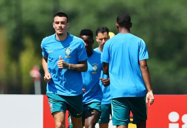 Soccer Football - FIFA World Cup 2026 - Brazil Training - Columbia Park Training Facility, Morristown, New Jersey, U.S. - June 12, 2026 Brazil's Roger Ibanez during training IMAGN IMAGES via Reuters/Caean Couto