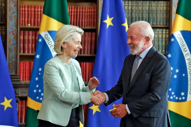 Rio de Janeiro (RJ), 16/01/2026 - O presidente da República, Luiz Inácio Lula da Silva, recebe a presidente da Comissão Europeia (CE), Ursula van der Leyen, para reunião no Palácio do Itamarati antes da assinatura do acordo Mercosul - União Européia. Foto: Tânia Rêgo/Agência Brasil