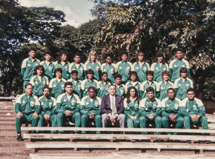 Brasília (DF), 02/06/2026 – Seleção feminina de futebol posa para foto em Teresópolis, Rio de Janeiro, Brasil
1991
Foto: Museu do Futebol/Divulgação