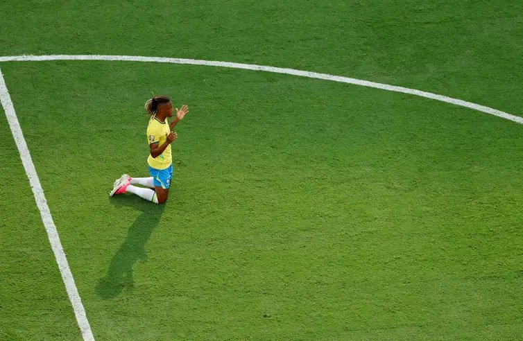 Soccer Football - FIFA World Cup 2026 - Round of 16 - Brazil v Norway - New York New Jersey Stadium, East Rutherford, New Jersey, U.S. - July 5, 2026
Brazil's Danilo Santos looks dejected after the match as Brazil are eliminated from the World Cup REUTERS/Carlos Barria