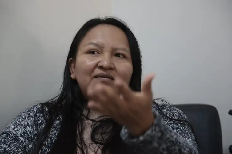 São Paulo (SP)-08/07/2026 . Francineia Bittencourt, do povo Baniwa, se tornou a primeira mulher Baniwa a fazer parte do corpo docente da USP. Ela é socióloga e mestra e doutora em Antropologia Social e atuará no Museu de Arqueologia eEtnologia da Universidade de São Paulo.
.Foto: Paulo Pinto/Agencia Brasil
