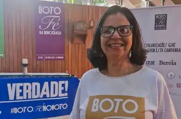 Arquivo pessoal/Sônia Mota Brasília - DF - 30/07/2026 - Campanha boto fé no voto. Foto: Arquivo pessoal/Sônia Mota