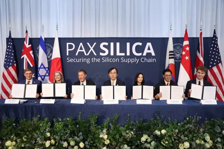 EUA - Pax Silica is the Department of State’s flagship effort on AI and supply chain security, advancing new economic security consensus among allies and trusted partners. Foto: Divulgação