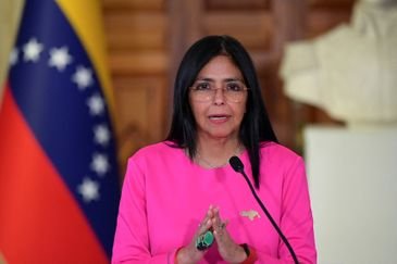 Presidente interina da Venezuela, Delcy Rodríguez, em Caracas
11/08/2025
 REUTERS/Gaby Oraa
