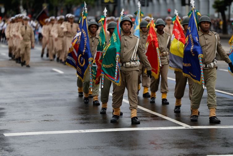 Rio de Janeiro (RJ), 07/09/2026 – Desfile cívico-militar no Dia da Independência, na Avenida Presidente Vargas.  Foto: Fernando Frazão/Agência Brasil