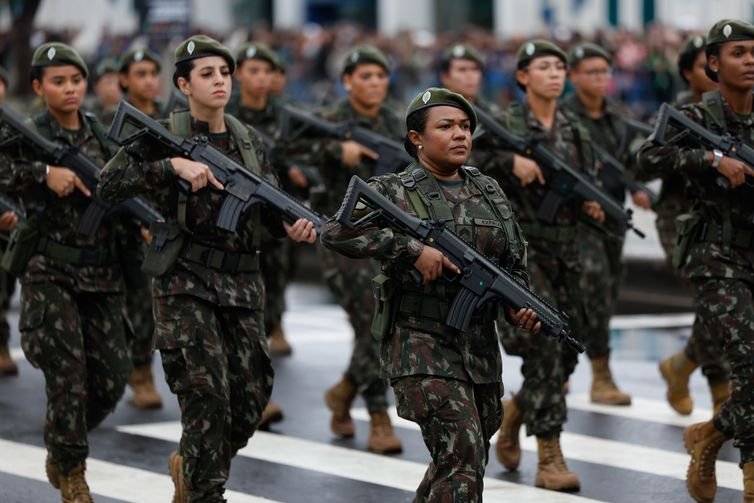 Rio de Janeiro (RJ), 07/09/2026 – Desfile cívico-militar no Dia da Independência, na Avenida Presidente Vargas.  Foto: Fernando Frazão/Agência Brasil